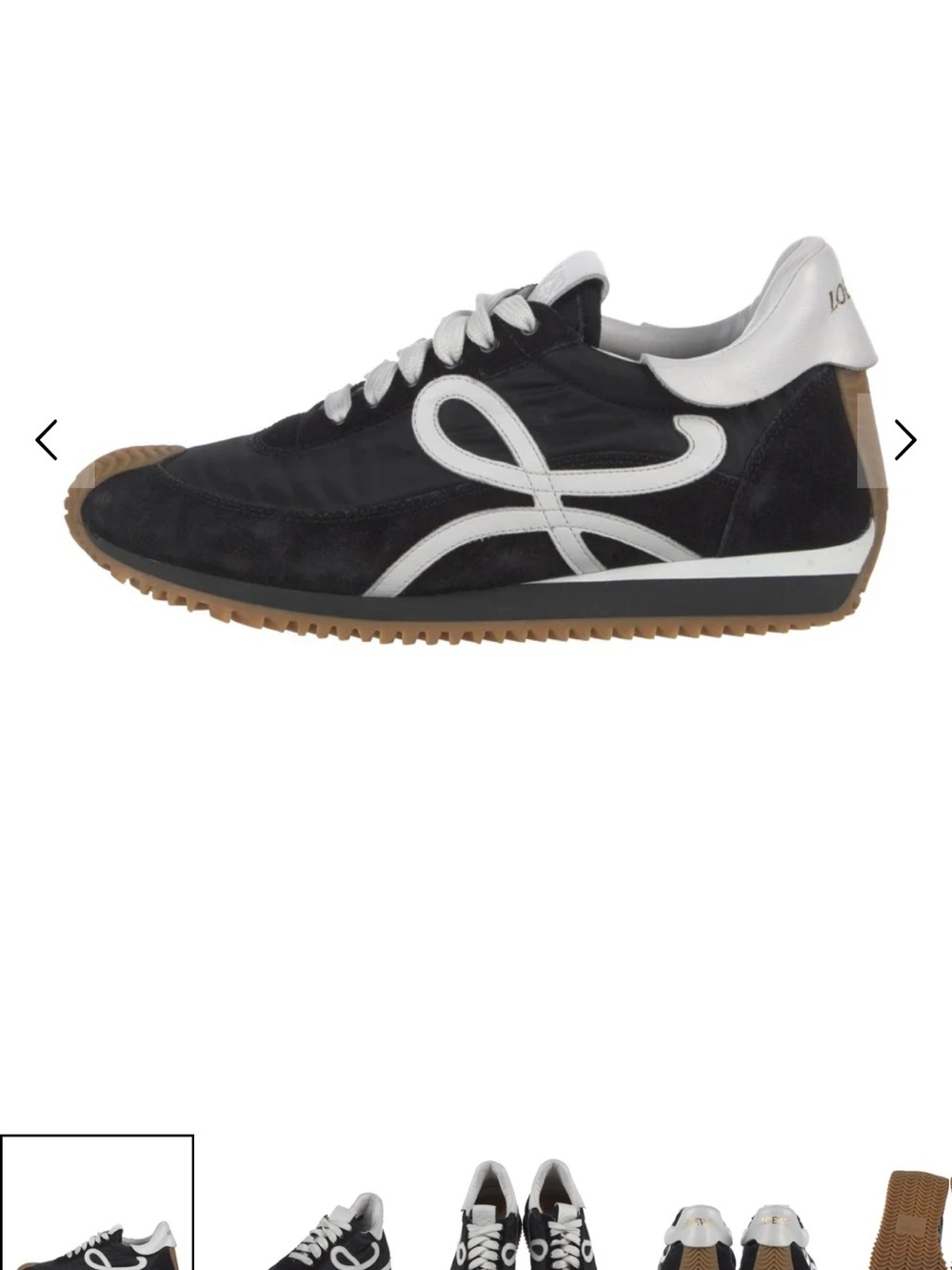 Loewe Black and White Women's Athletic Sneakers